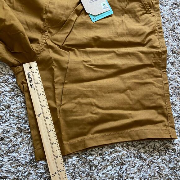 Prana Double Peak E-Waist 8" Short Men's XL Antique Bronze Standard Fit Pull On - Picture 10 of 11